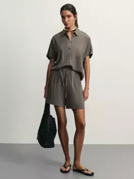 Шорты из вискозы с эластичным поясом