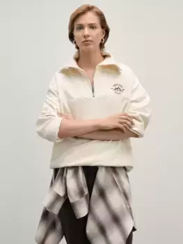 Свитшот из хлопка с молнией