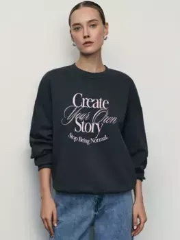 Свитшот оверсайз с принтом