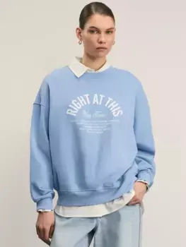 Свитшот оверсайз с принтом