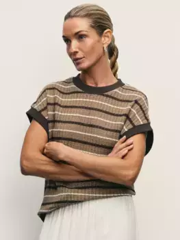 Топ из ажурной вязки с содержанием хлопка