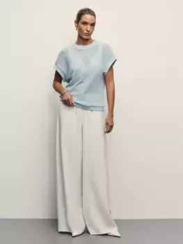 Топ из ажурной вязки с содержанием хлопка