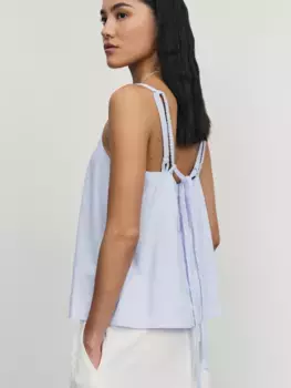 Топ из хлопка с V-образным вырезом