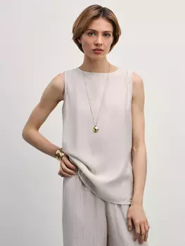 Топ из вискозы с жатым эффектом