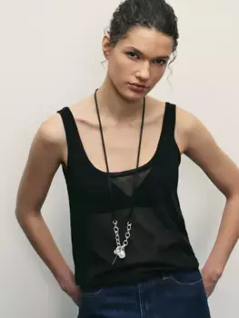 Топ из вязаного трикотажа