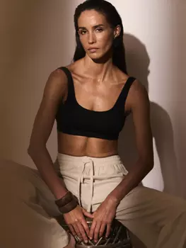 Топ купальный в рубчик