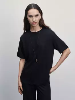 Топ прямого кроя с коротким рукавом