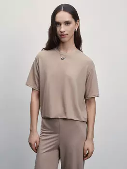 Топ прямого кроя с коротким рукавом