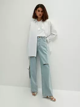 Топ с голографическим принтом