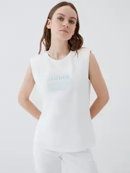 Топ с голографическим принтом