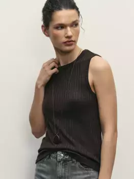 Топ в рубчик из вискозы