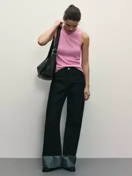 Топ в рубчик из вискозы