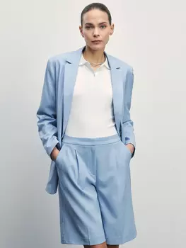 Удлиненные шорты из смесовой вискозы