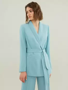 Удлиненный жакет на поясе