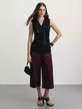 Укороченные брюки из хлопка