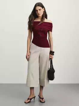 Укороченные брюки из хлопка