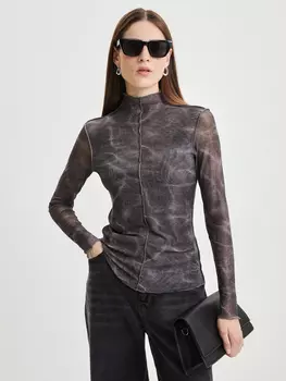 Водолазка из сетки