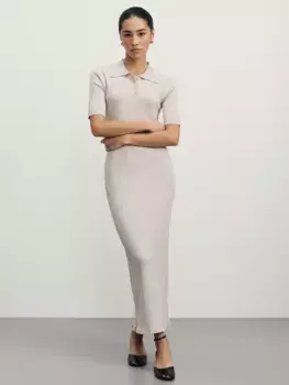 Вязаное платье поло из вискозы