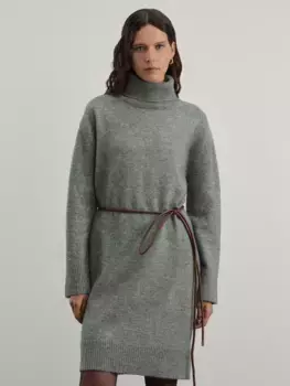 Вязаное платье с добавлением шерсти
