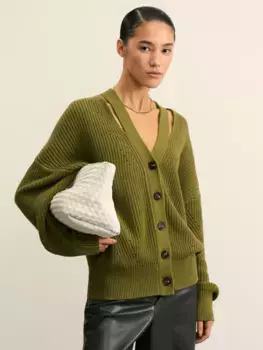 Вязаный кардиган с перфорацией