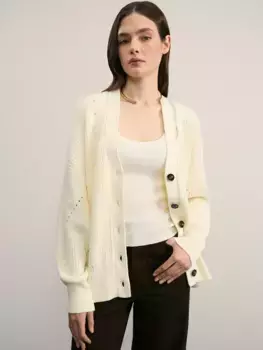 Вязаный кардиган с перфорацией