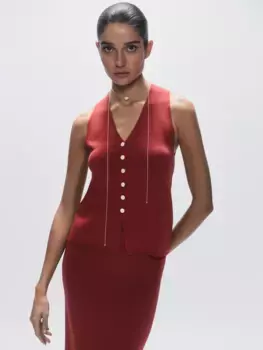 Вязаный жилет из вискозы