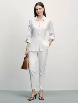 Зауженные брюки с эластичным поясом