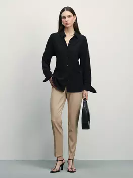 Зауженные брюки с эластичным поясом