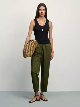 Зауженные брюки с эластичным поясом