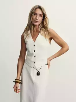 Жилет с содержанием льна