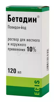 Бетадин 10% раствор для местного и наружного применения флакон-капельница, 120 мл