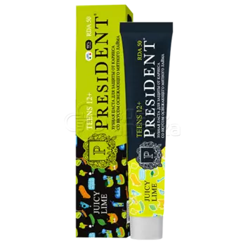 Детская зубная паста PRESIDENT TEENS 12+ Juicy Lime (RDA 50)