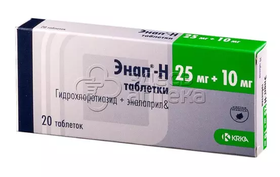 Энап-H табл. 25мг+10мг N20