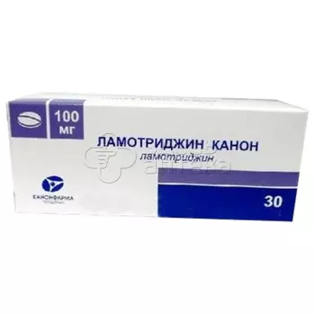 Ламотриджин Канон 100 мг таблетки, 30 шт