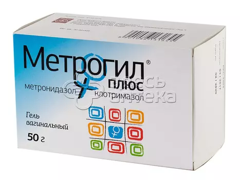 Метрогил плюс вагинальный гель 50г + аппликатор, 1 шт