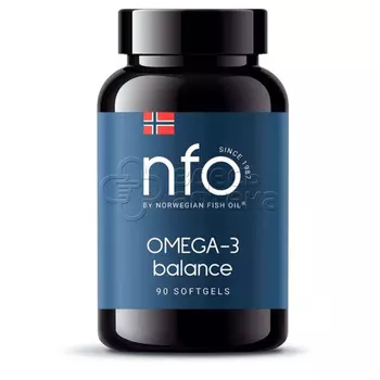Норвегиан Фиш Оил NFO Омега-3 Баланс 500 мг капсулы, 90 шт