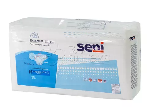 Подгузники для взрослых Супер Сени M(75- 110 см), 30 шт