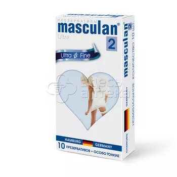 Презервативы Masculan Ultra 2 Ultra fine (ультра тонкие с обильной смазкой), 10шт