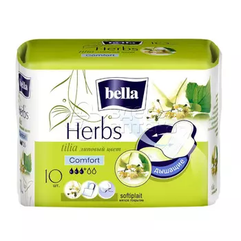 Прокладки Белла Herbs tilia comfort, 10 штук