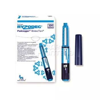 Райзодег ФлексТач 100ЕД/мл катридж3мл 5 шприц-ручек