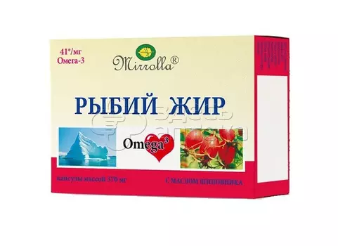 Рыбий жир с Маслом шиповника, 100 капсул