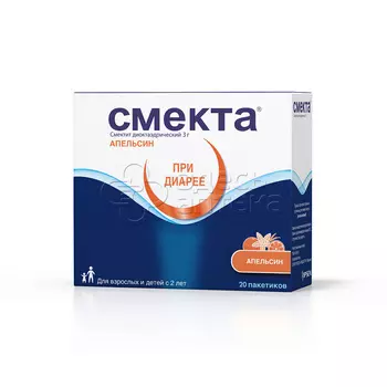 Смекта порошок для приготовления суспензии для приема внутрь (апельсиновый) 20 пакетиков по 3г