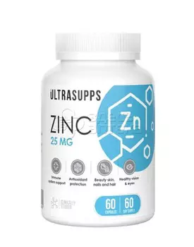 Ultrasupps Цинк 25 мг капсулы, 60 шт