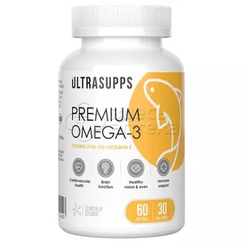 Ultrasupps Омега-3 Премиум капс, 60 шт