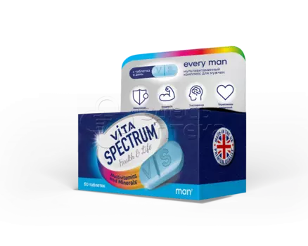 Витаспектрум Мультивитаминный комплекс для мужчин табл, 60 шт
