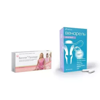 1X Инозит Венарель капсулы 759мг 60шт + 1X Вагилак Проледи капсулы 227мг 15шт