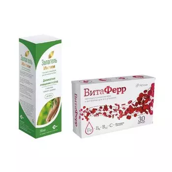 1X ВитаФерр капсулы 30шт + 1X Гель-мыло для интимной гигиены Залагель интим 200мл