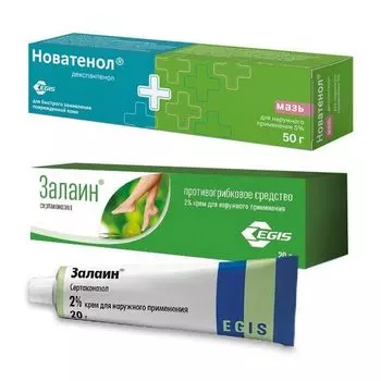 1X Залаин крем 2% 20г + 1X Новатенол мазь для наружного применения 5% 50г