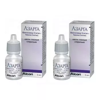 2Х Азарга капли глазные 5мл