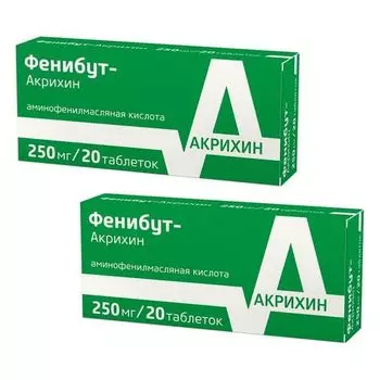 2Х Фенибут-Акрихин таб. 250мг №20